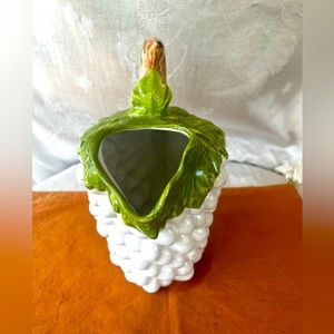 VTG Italian Majolica (Rare) White Grape Bassano Ceramic Water Pitcher